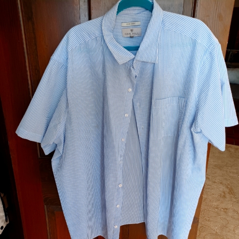 Oak Hill 2xl seersucker shirt